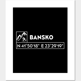 Bansko Coordenates Bulgaria Posters and Art